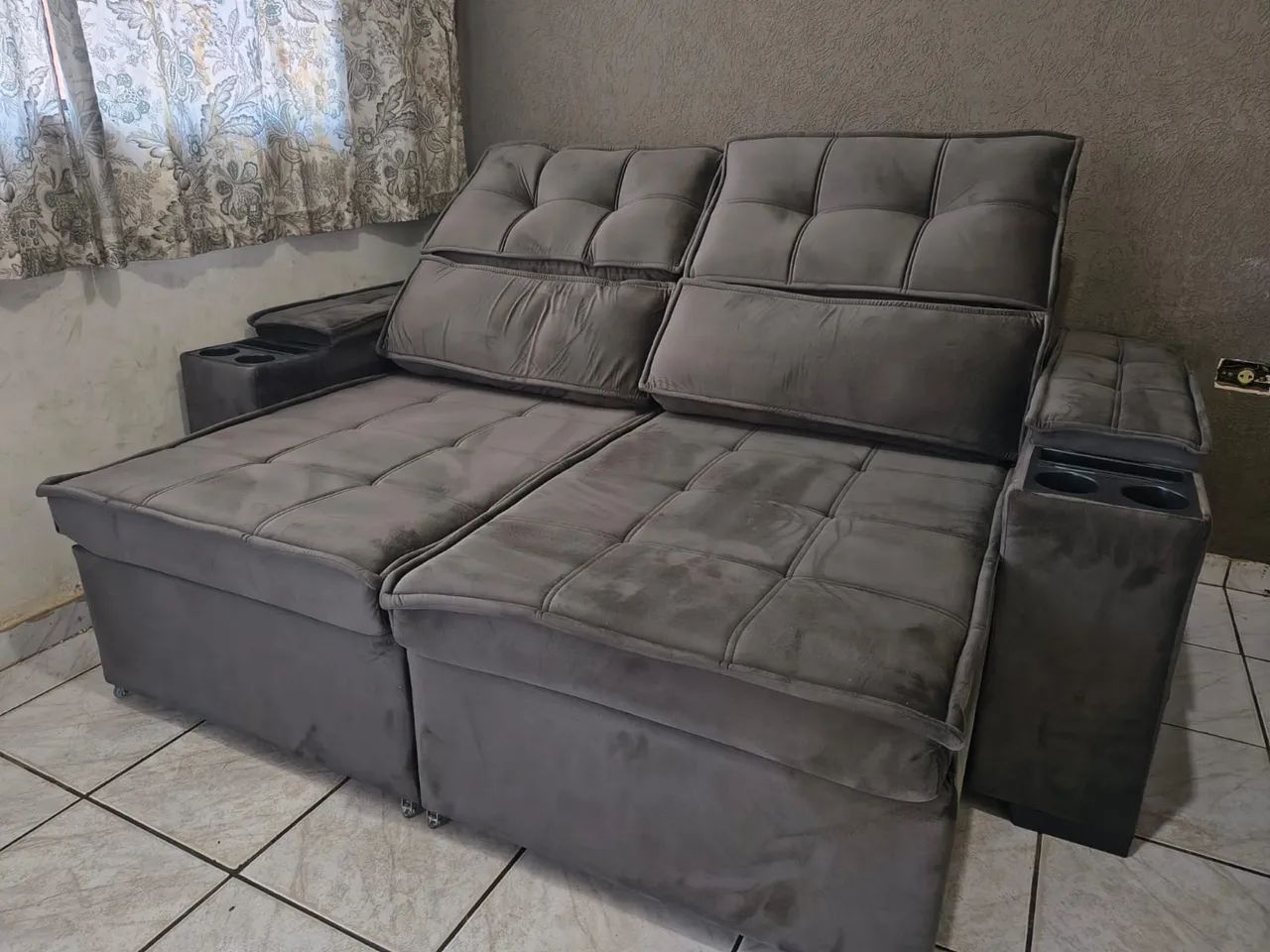 Sofá promoção retrátil e reclinável novo apronta entrega ? - Foto 2