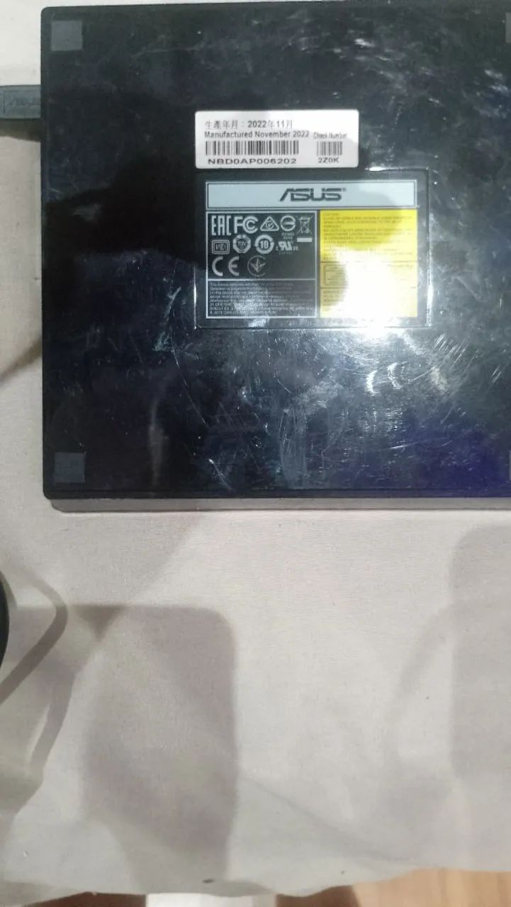Gravador externo de cd/dvd ASUS SDRW-08D2S-U