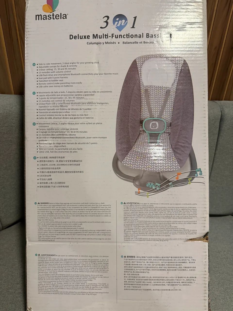 Cadeira bebê balança Techno Light Cinza - Foto 2