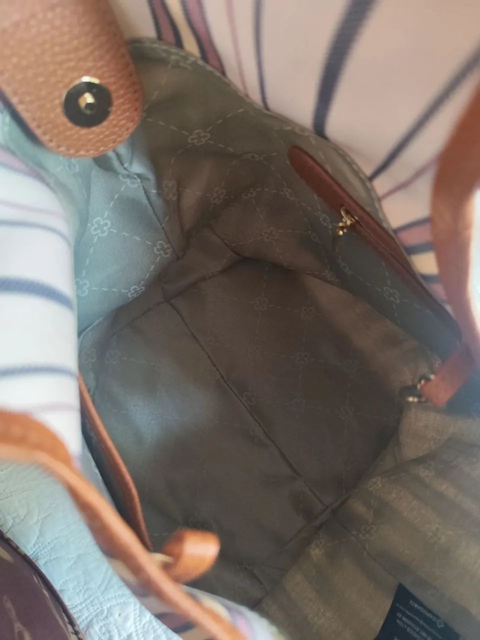 Bolsa nova capodarte em couro,listrada , original. - Foto 4