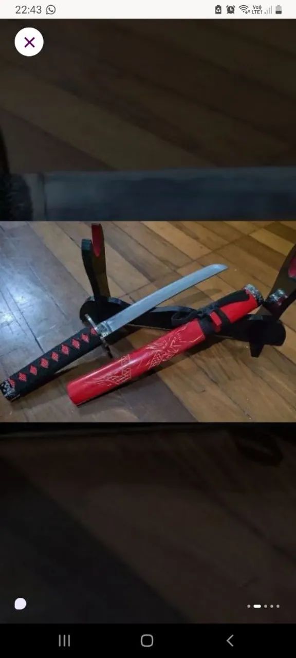 Espada tanto samurai de decoração com bainha  - Foto 2