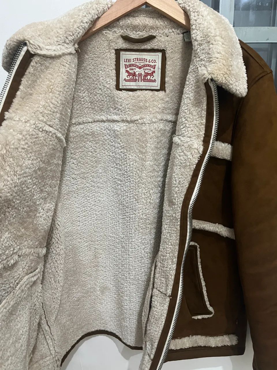 jaqueta levis faux shearling rancher