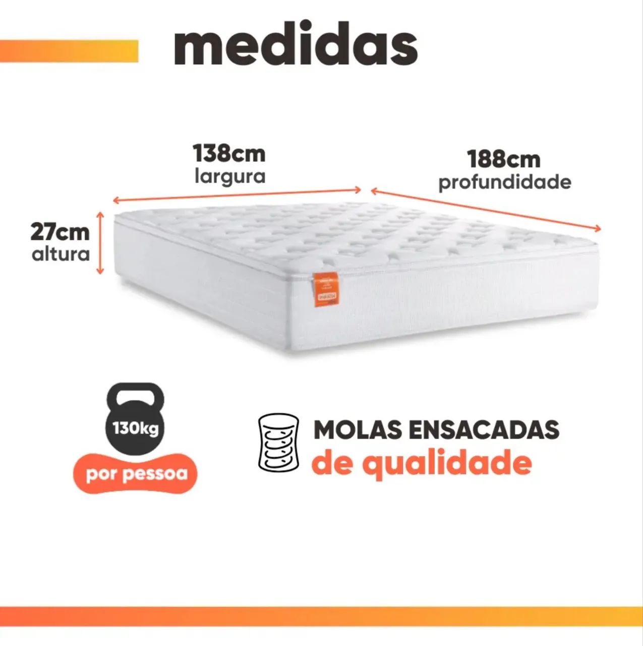 Cama de casal - colchão + box - Foto 4