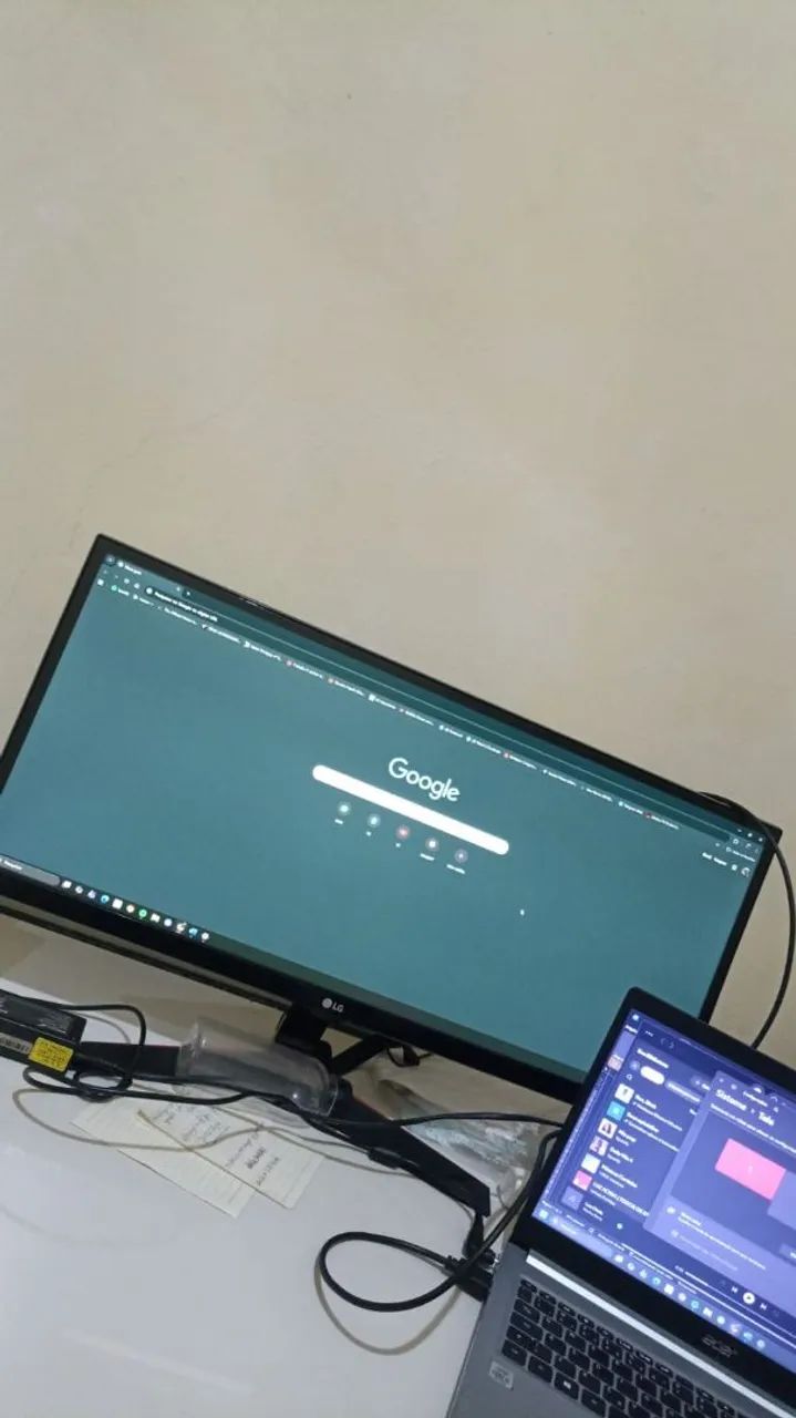 Tela de computador gamer jogo 