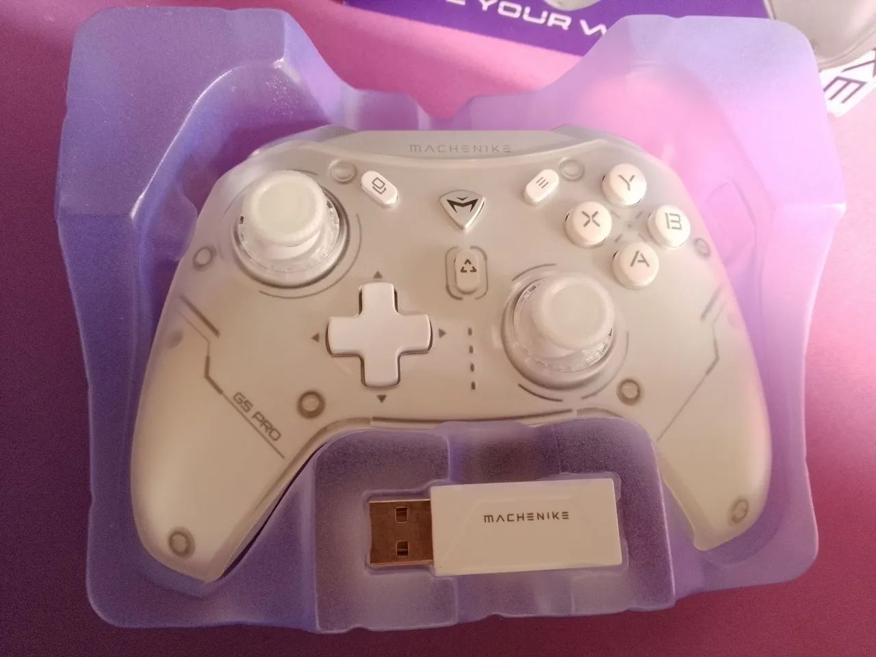 Controle Gamer compatível com Switch, Windows, ios, Android Machinike G5 Pro Branco - Foto 4