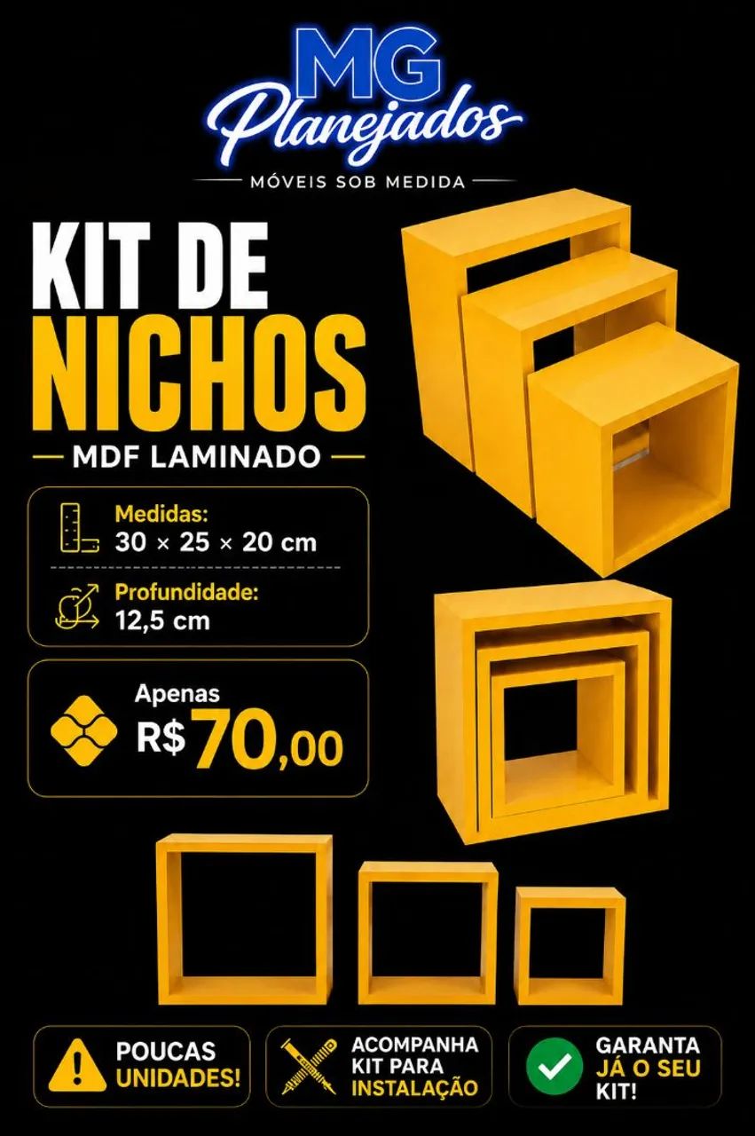 Kit nicho MDF  - Foto 3