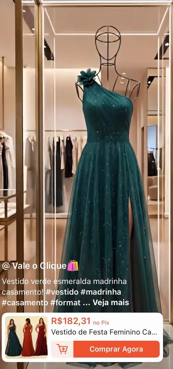 Vestido usado uma única vez