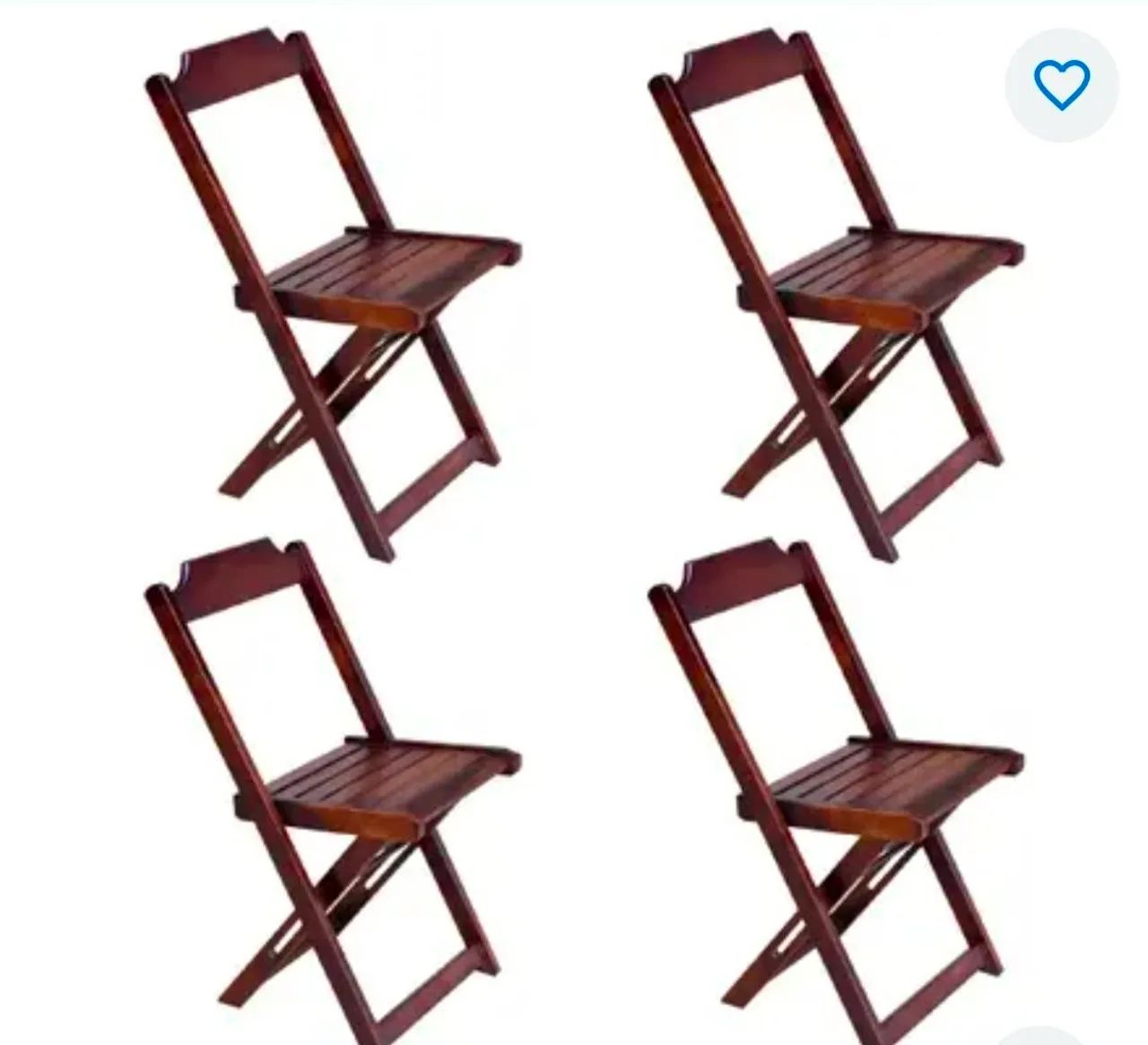 Jogo de mesa com 4 cadeiras dobráveis invernizada - Foto 2