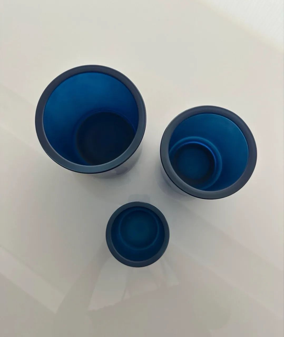 Trio de cachepô azul - Foto 2