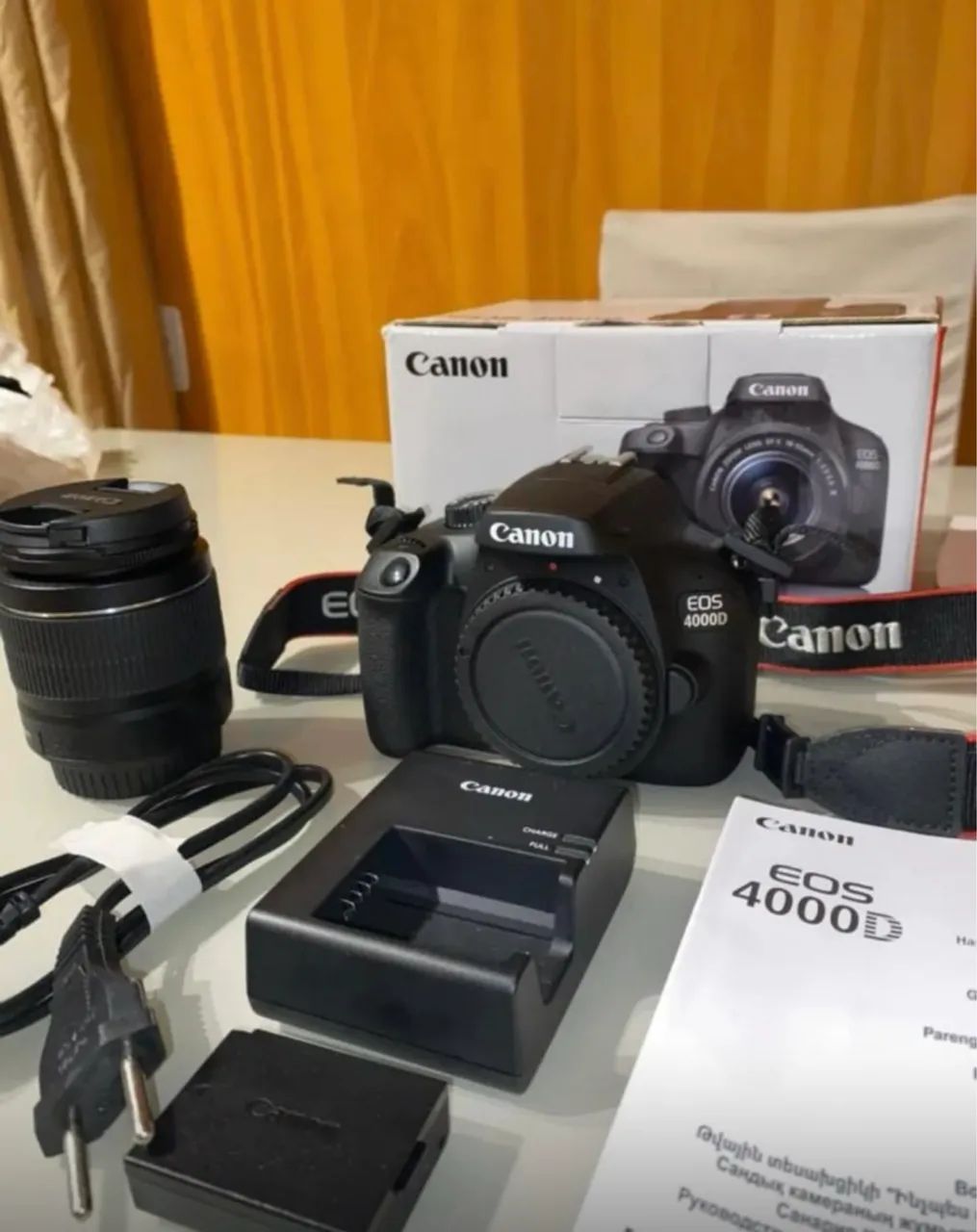 Câmera profissional T6 CÂNON Caixa completa + lente 18-55mm garantia pouquíssimo usado  - Foto 3