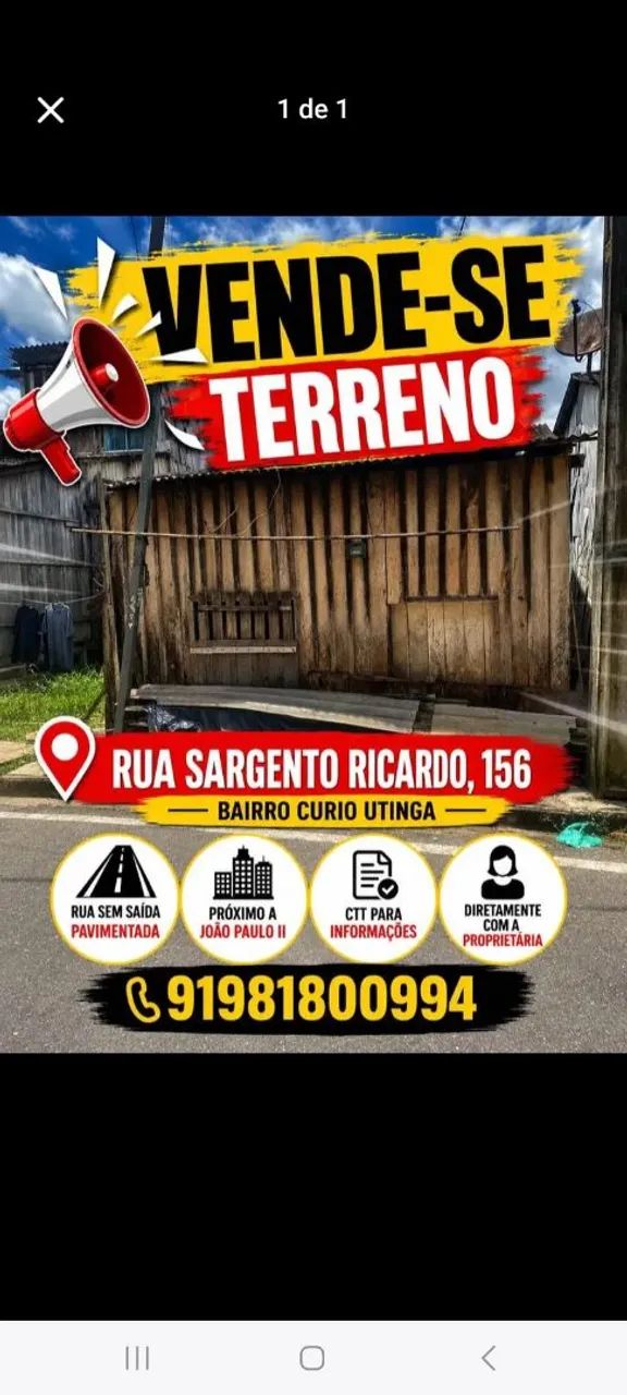 Terreno a venda aceito negociar 