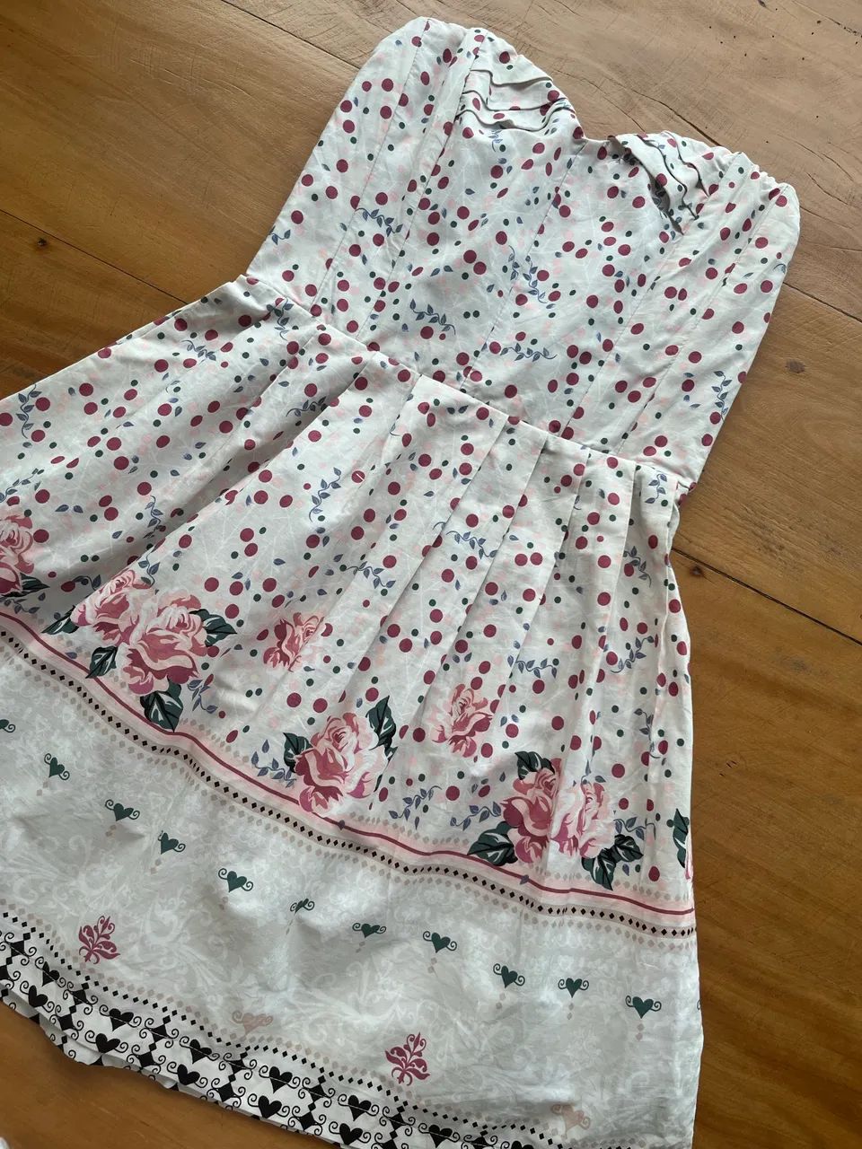 vestido boneca coquette tomara que caia poá - Foto 2