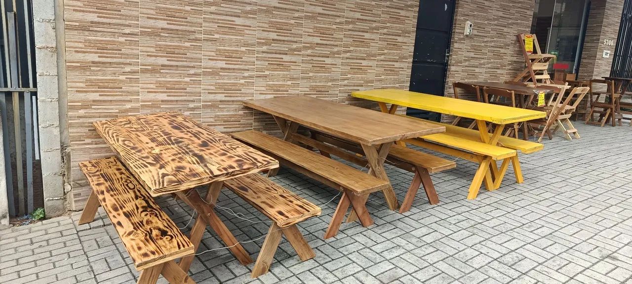 Mesas com bancos para área gourmet - Foto 5