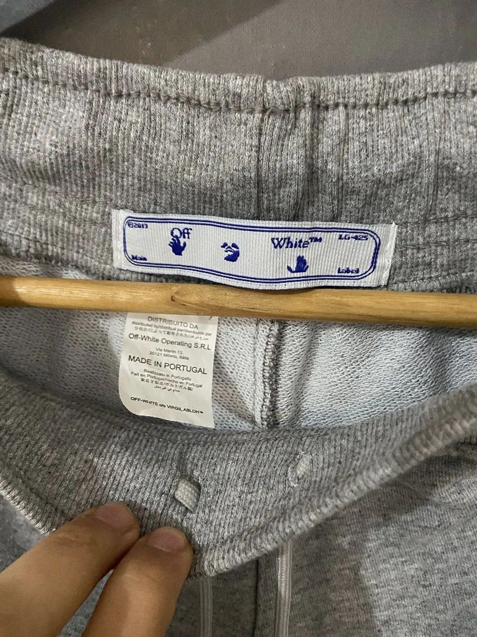 Shorts Off-White Grey Logo Sweat - Foto 3