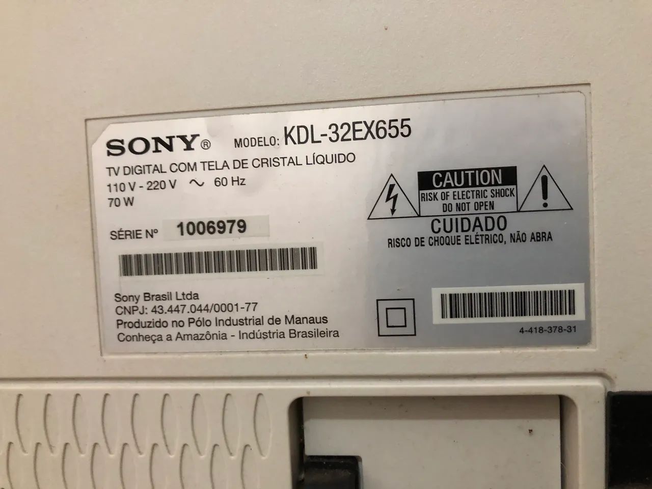Tv Sony Bravia de 32 polegadas - Foto 3