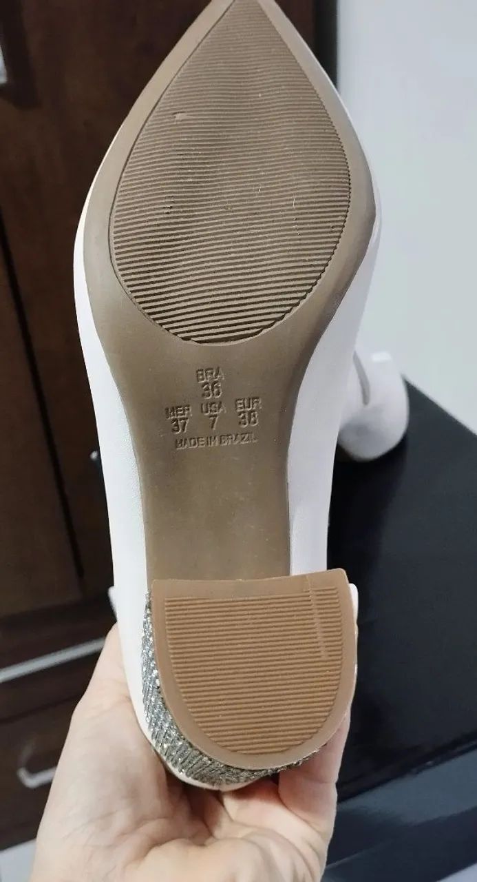 Bota cano curto, Off White, n° 36 - NOVA - Foto 3