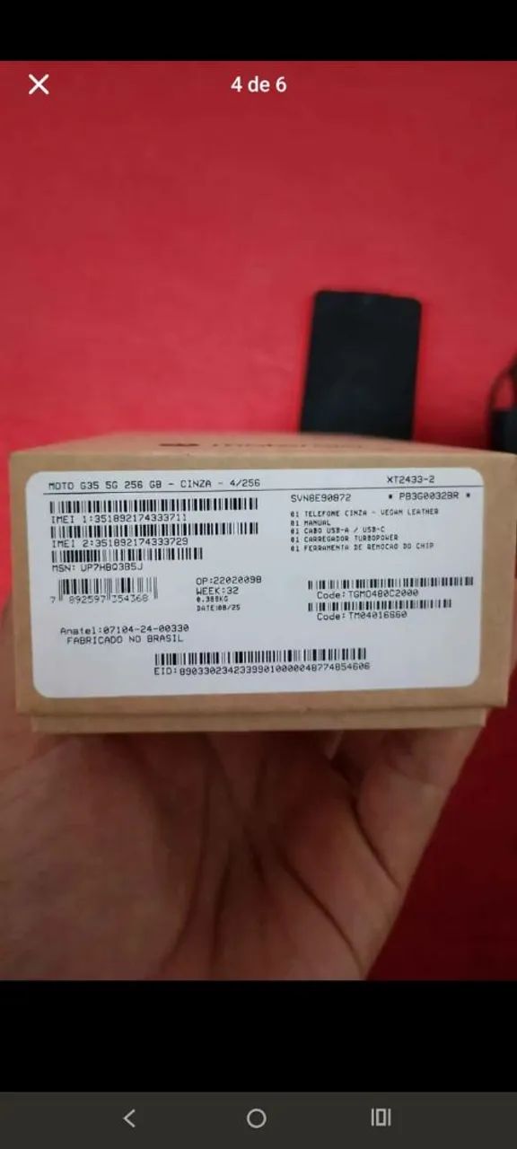 Vendo moto g35 zero e original 