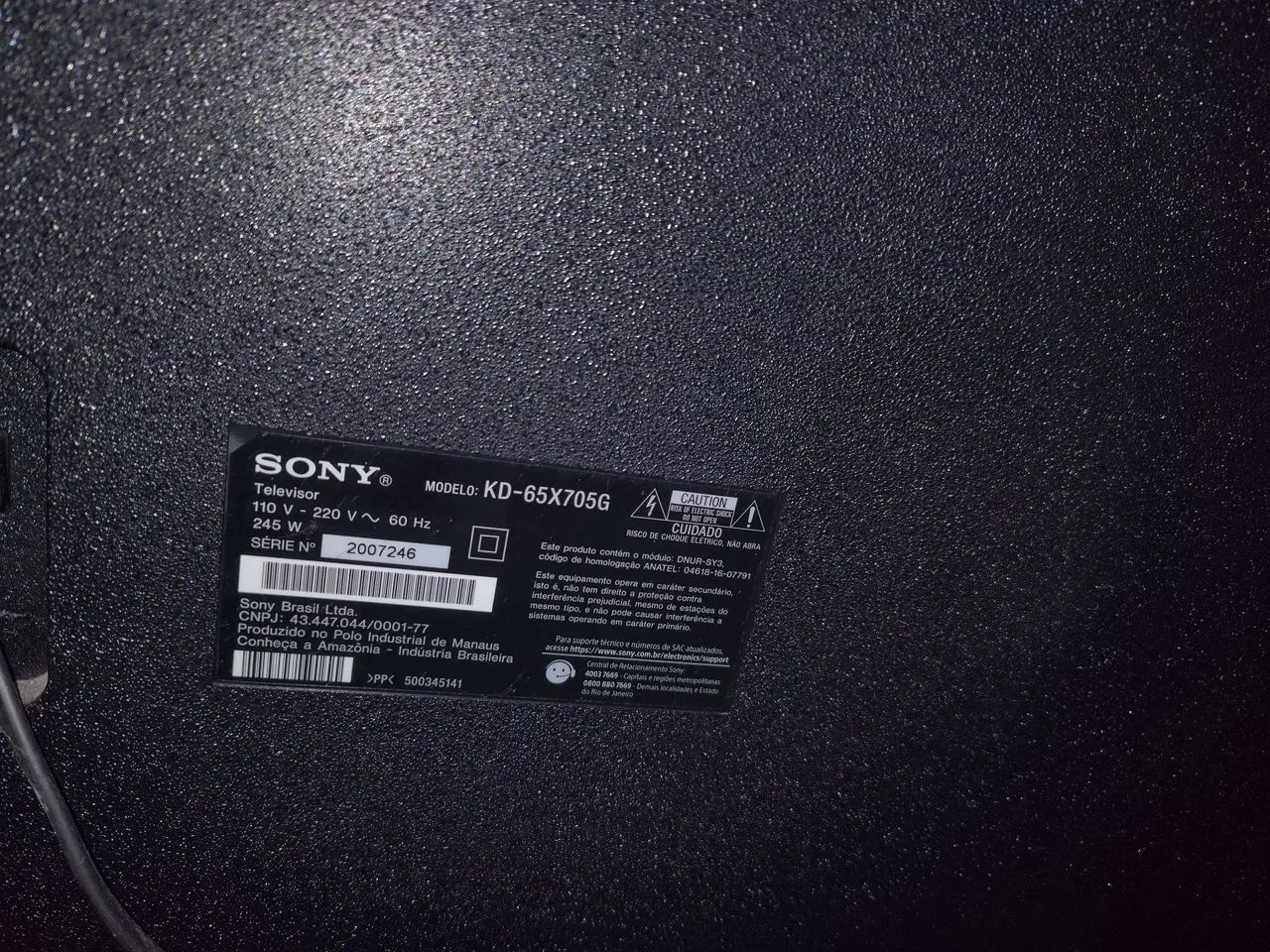 TV Sony 65? 4K Funcionando com linha imperceptível na vertical. - Foto 5