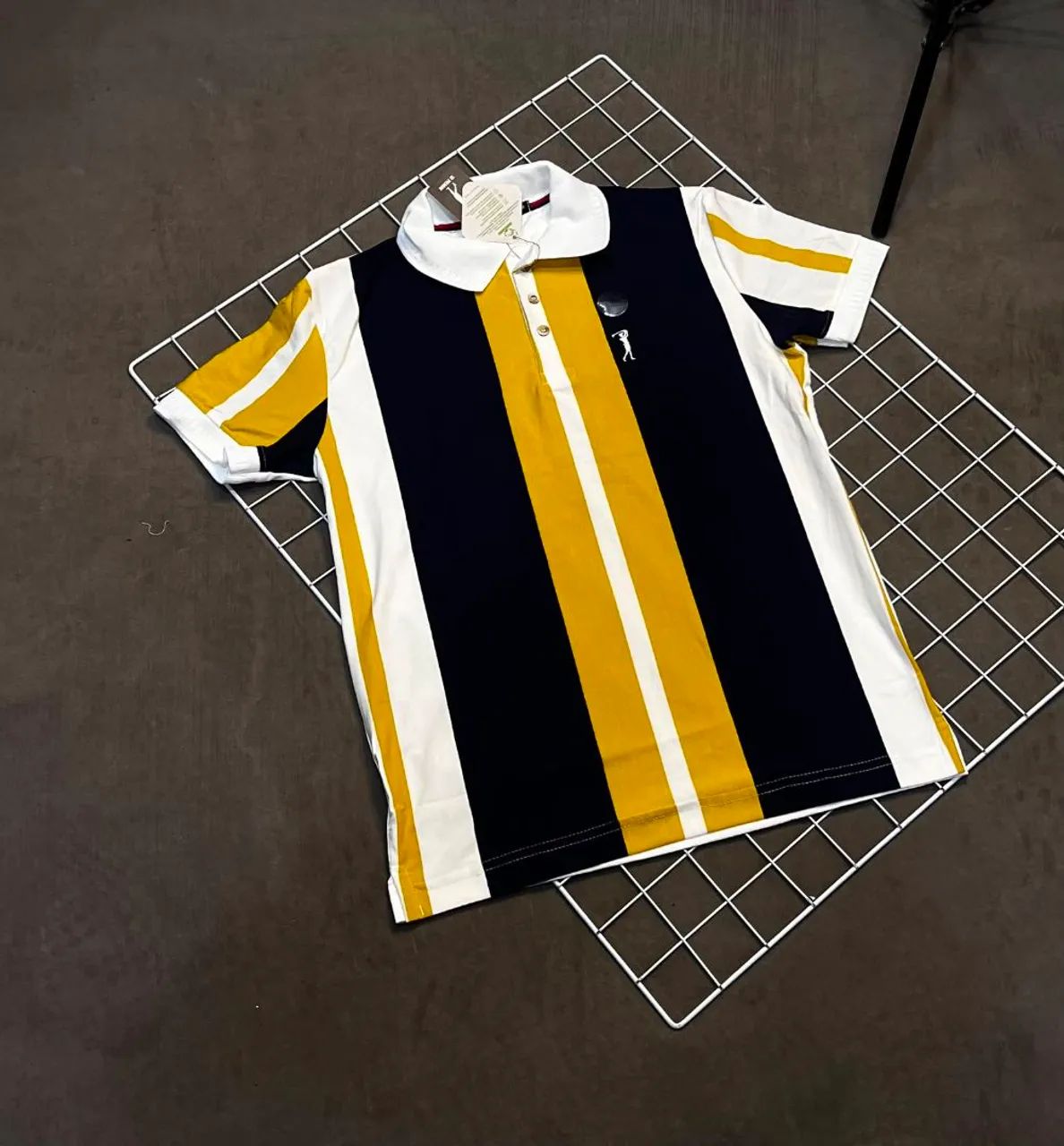 Camisas gola polo de algodão da aleatória  - Foto 5