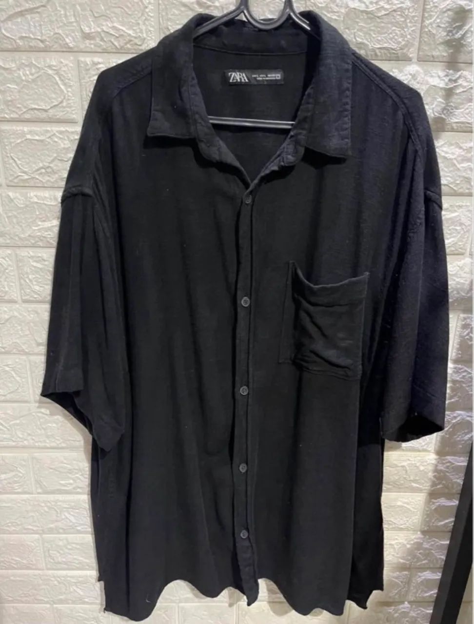 Camisa Zara viscose e linho - Foto 2