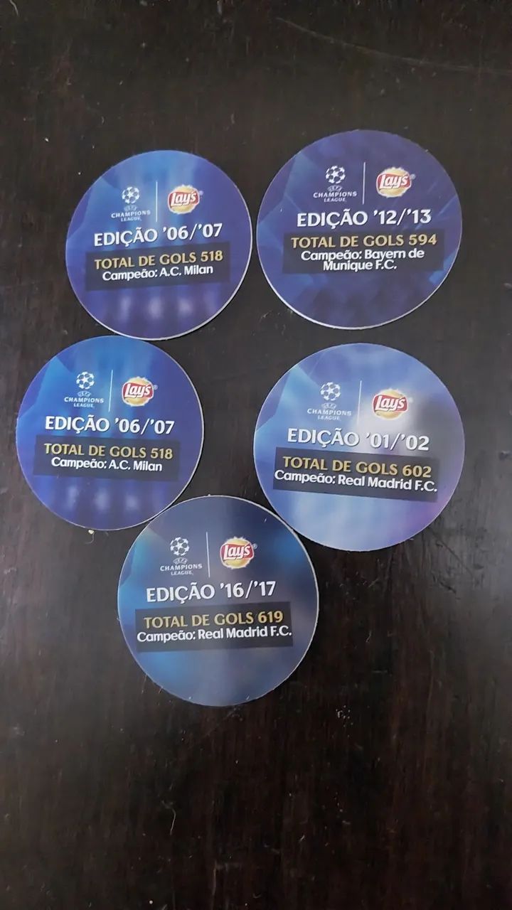 Tazos colecionáveis - Elma Chips - UEFA Champions League - Foto 4