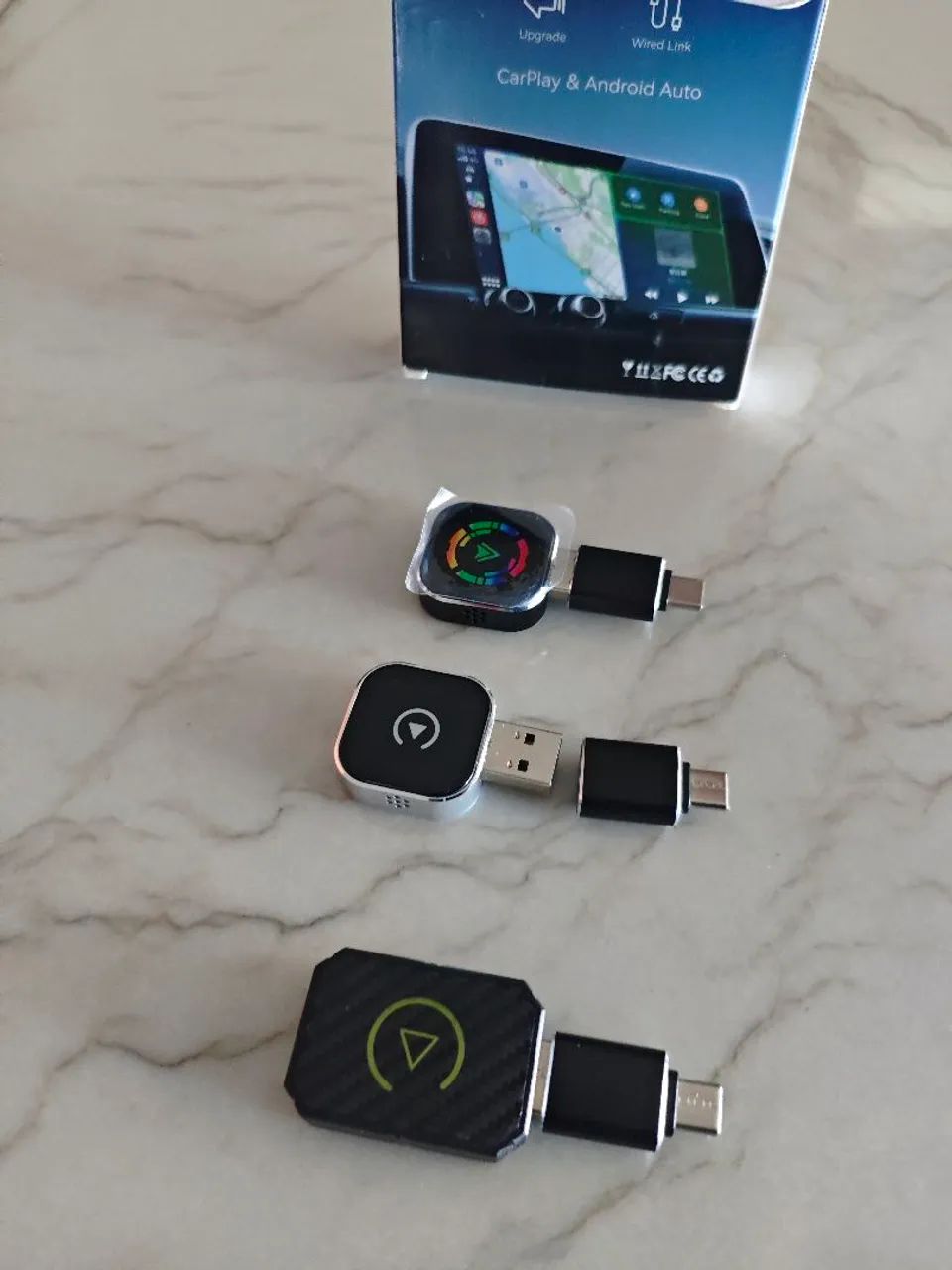 Adaptador sem fio para Apple carplay e Android Auto.