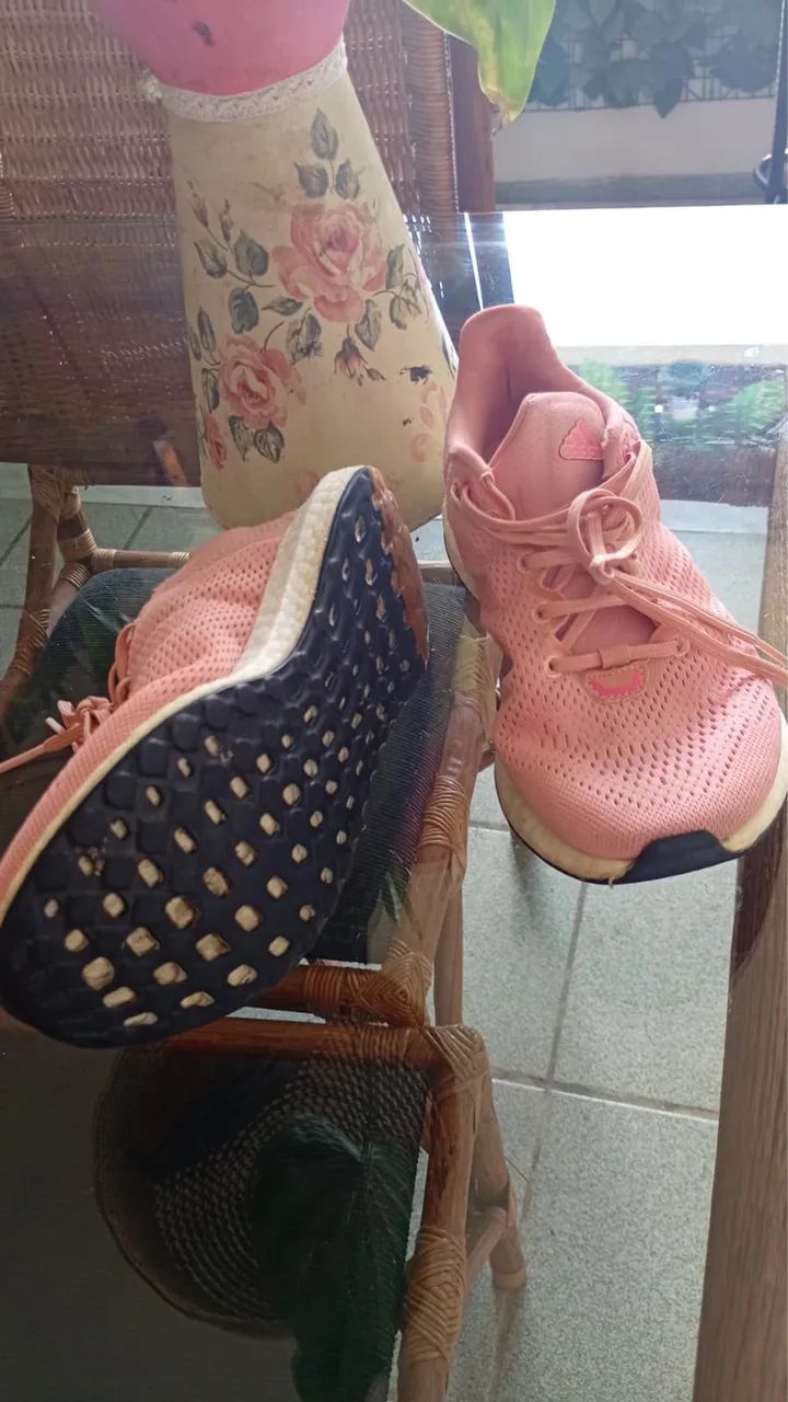 tenis de corrida adidas pure boost rosa - Foto 3