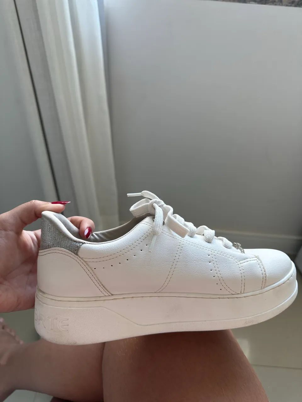 tênis branco casual - Foto 4