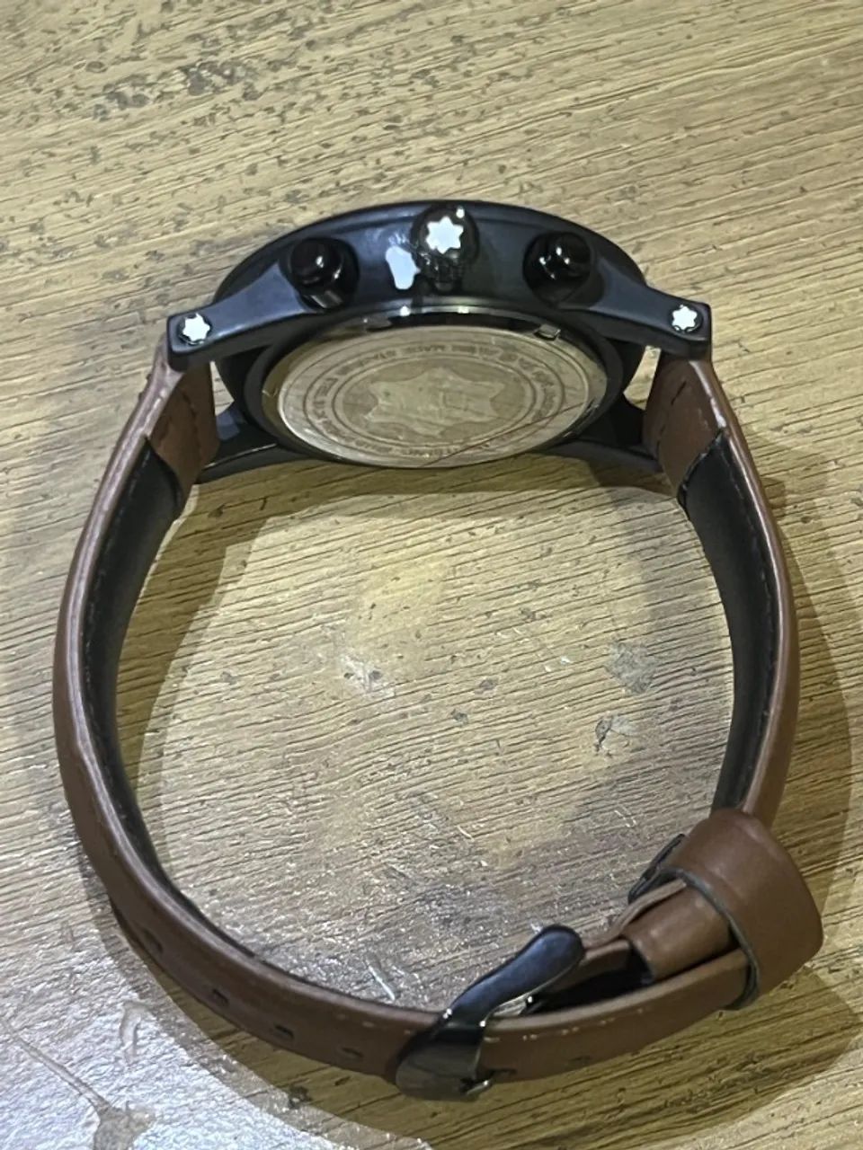 Relógio de Pulso Mont Blanc Cronógrafo com pulseira em couro - Foto 4