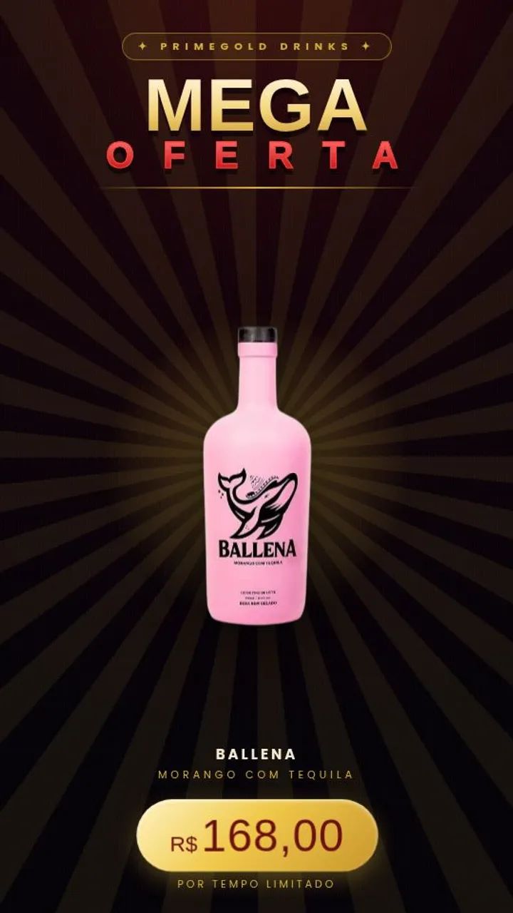 Ballena Morango com Tequila