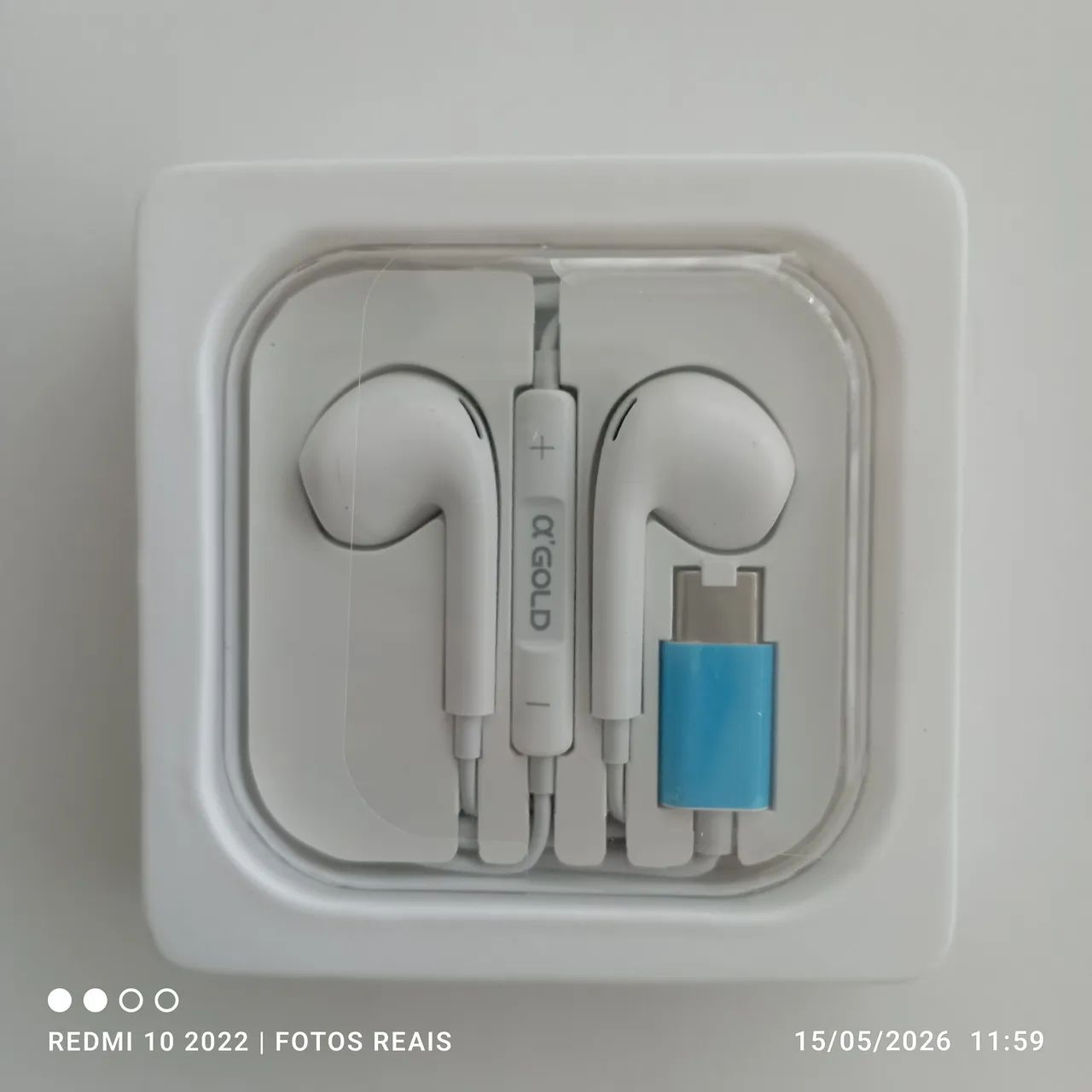 Fone de ouvido agold A77 com microfone e botões in-ear  - Foto 2