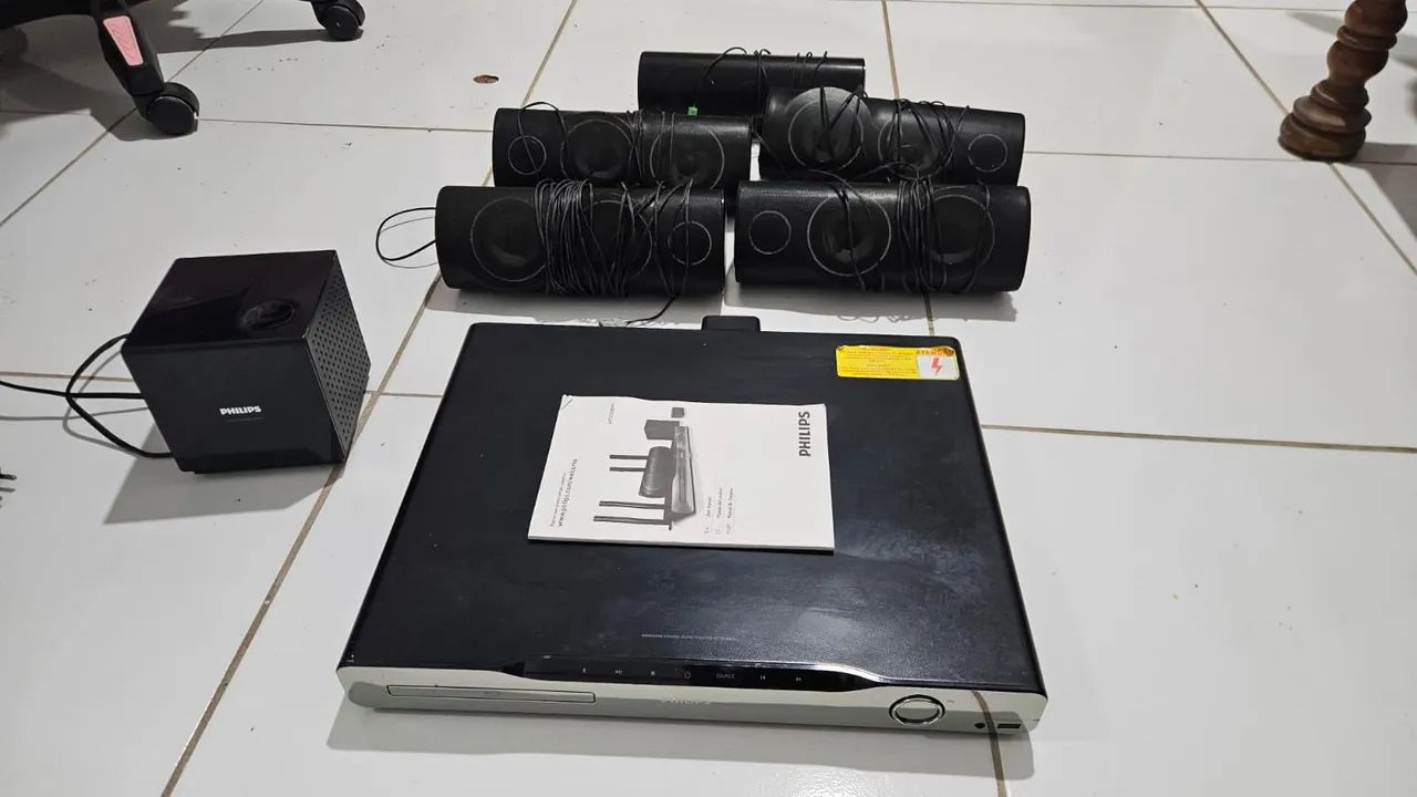 Home Theater Phillips Blue-Ray funcionando perfeitamente  - Foto 4