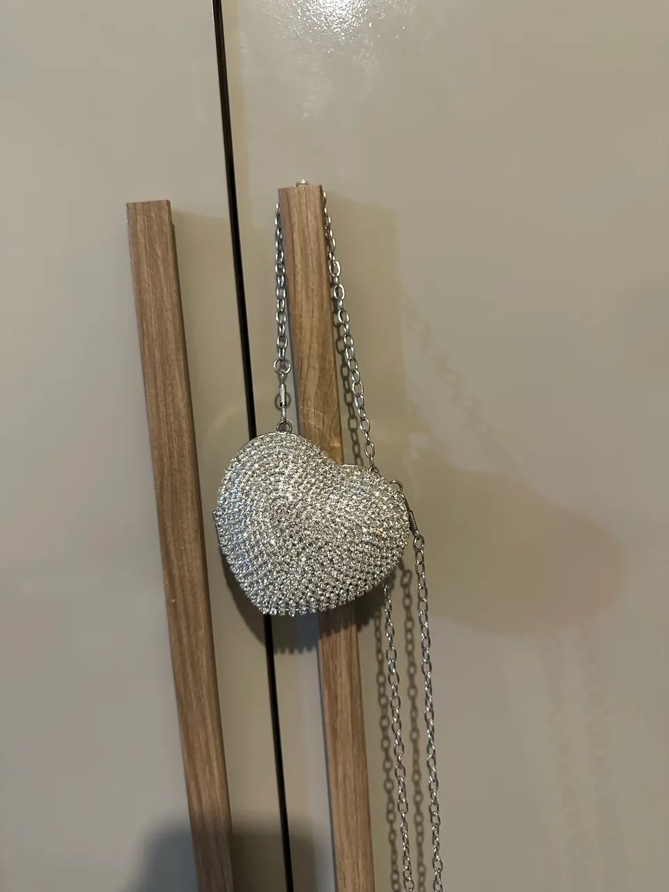 Bolsa coração pequena strass  - Foto 3