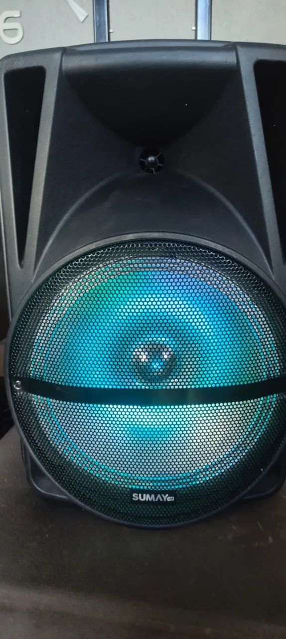 Caixa de Som Sumay 500W Bluetooth + Microfone SM-CAP16P - Foto 5