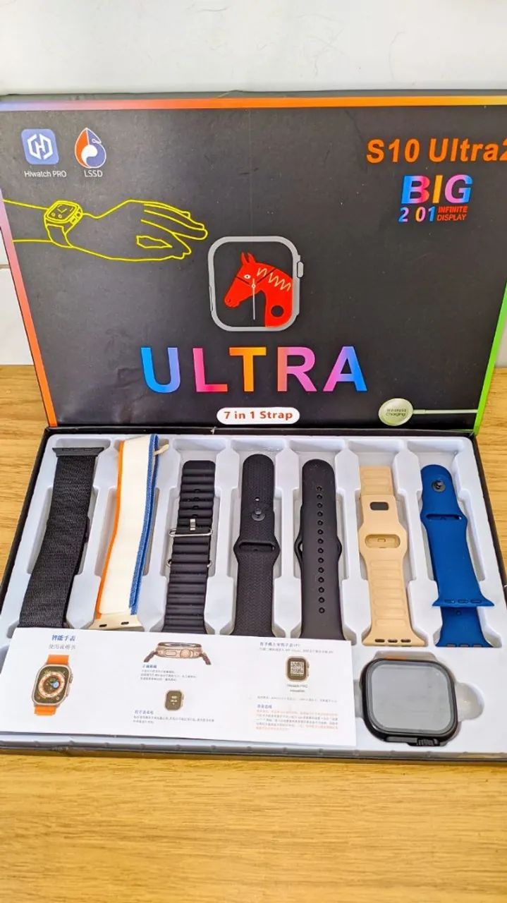 Kit Smartwatch com 7 pulseiras - Foto 2