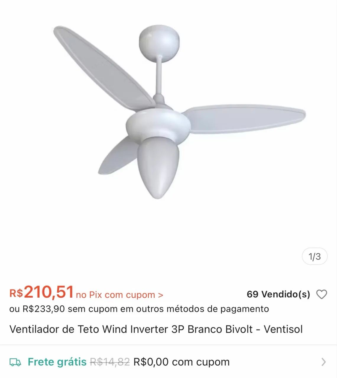 Ventilador de teto 