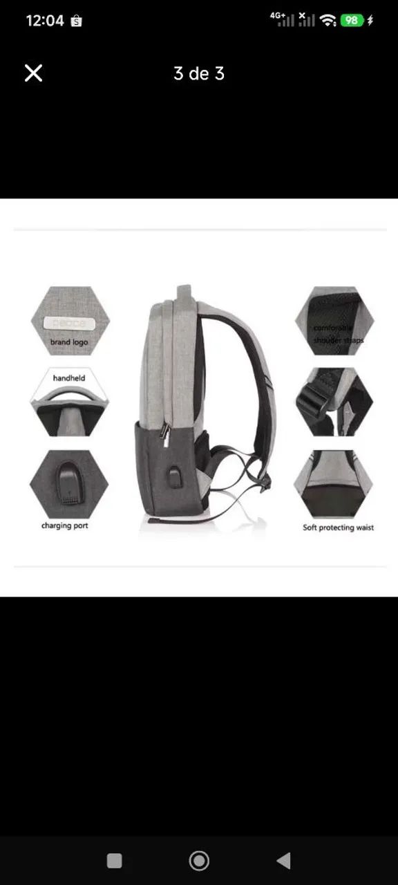 Mochila com entrada usb - Foto 3