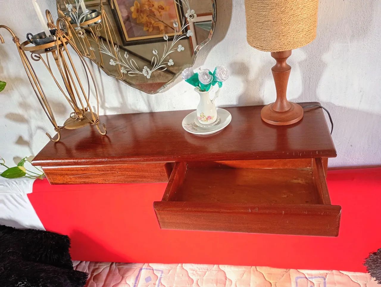 Console/prateleira em madeira maciça  - Foto 2