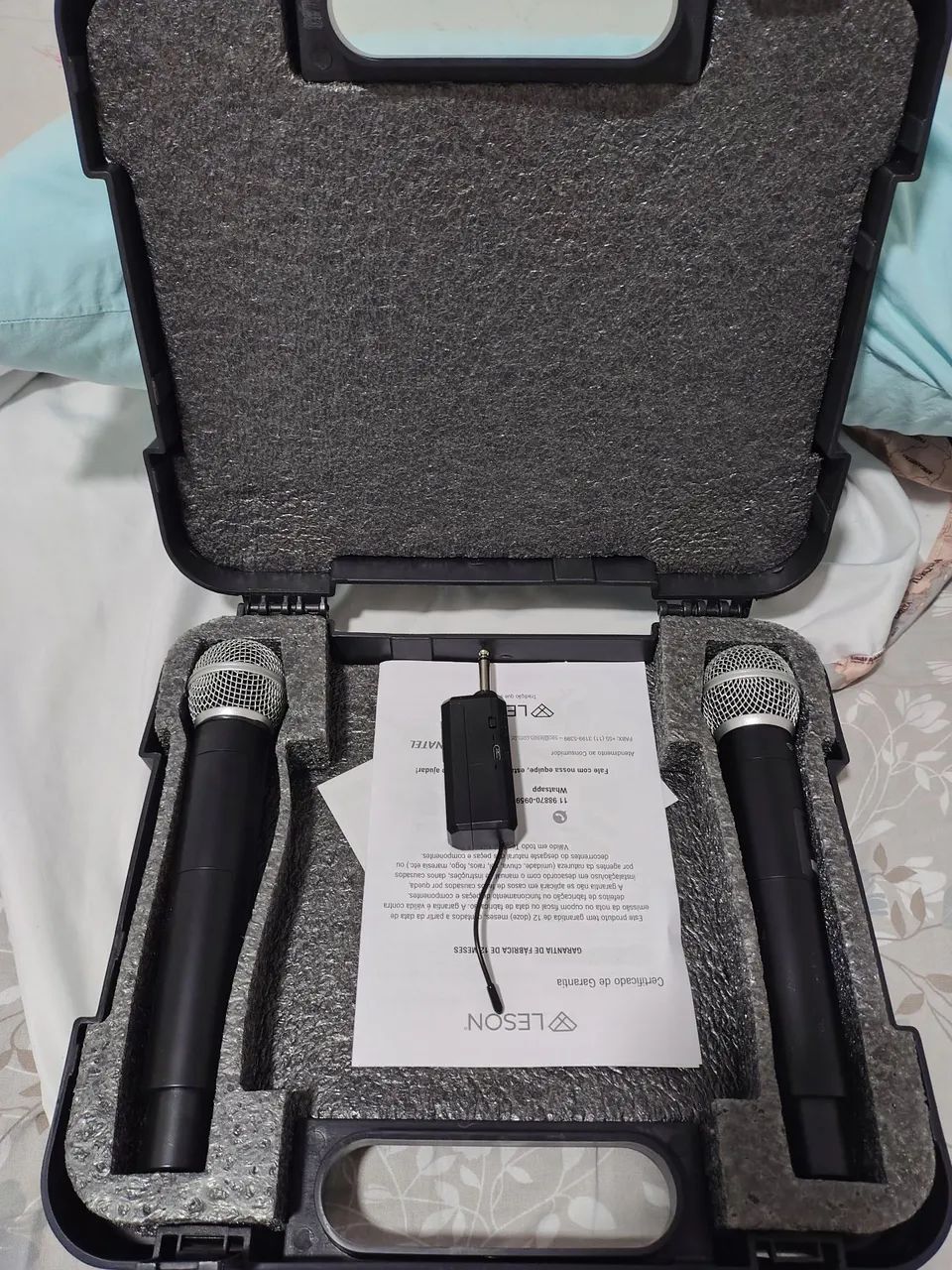 Microfone sem fio Leson + Maleta