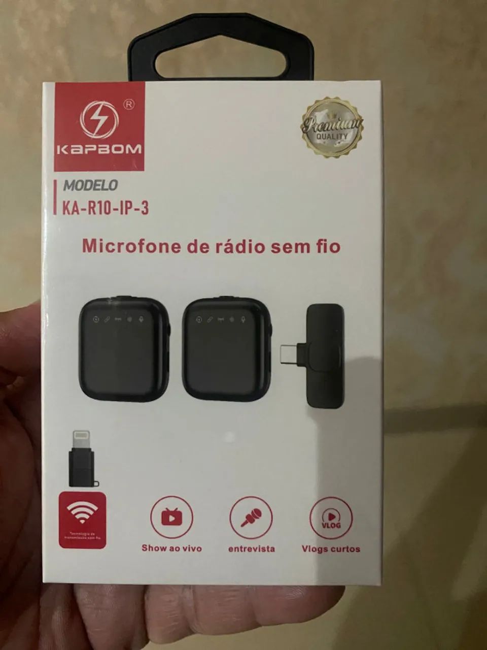 Microfone sem fio para Iphone