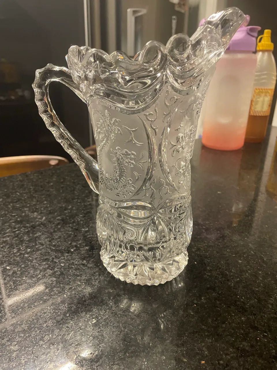 Jarra Hofbauer Bleikristall Byrdes Dragon Original West Germany 1950 Cristal de Chumbo  - Foto 2