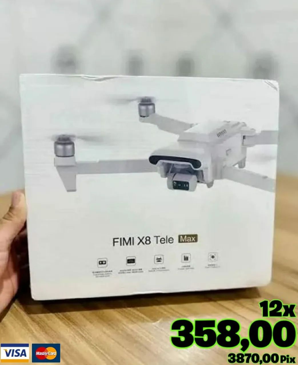 Drone FIMI X8 tele Max 2025 ( XIAOMI ) Pronta Entrega - em até 18X/ novos 
