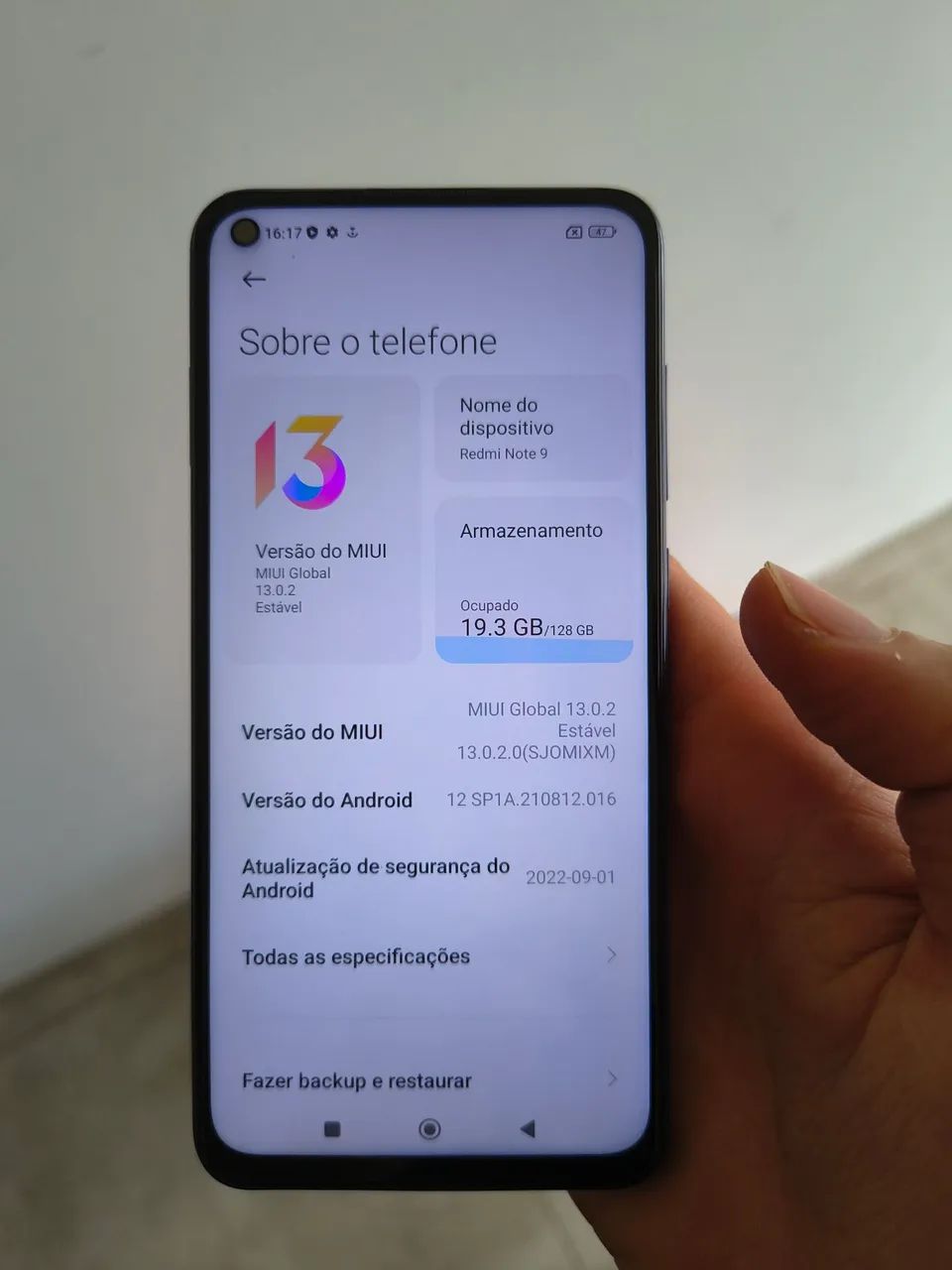 Smartphone Redmi Note 9 128GB
