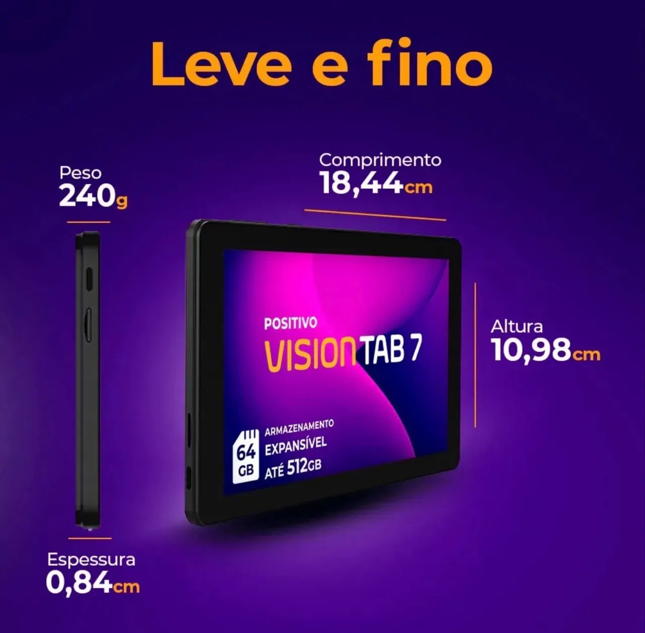 TABLET POSITIVO VISION TAB 7 - ANDROID 14 GO - Foto 4