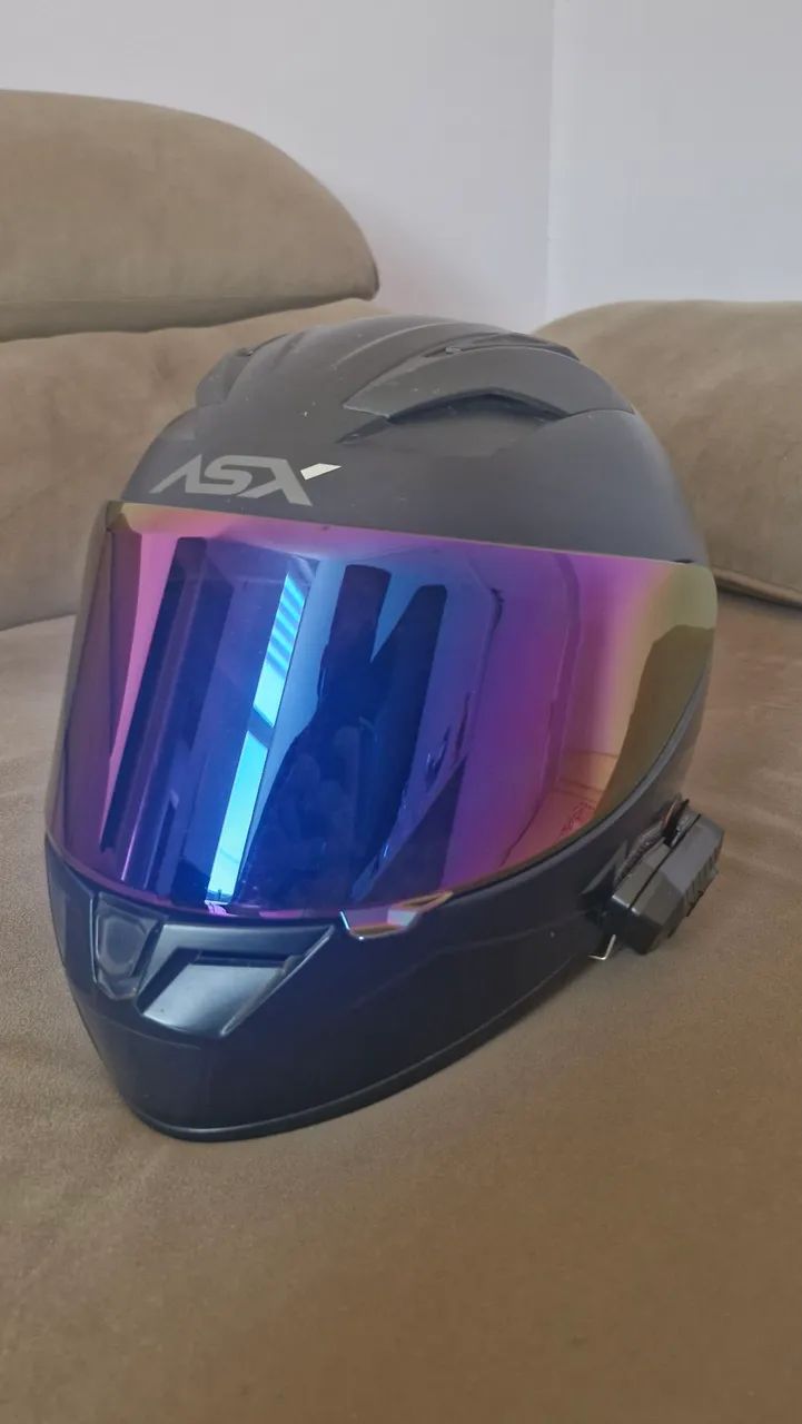 Capacete asx com intercomunicador  - Foto 4