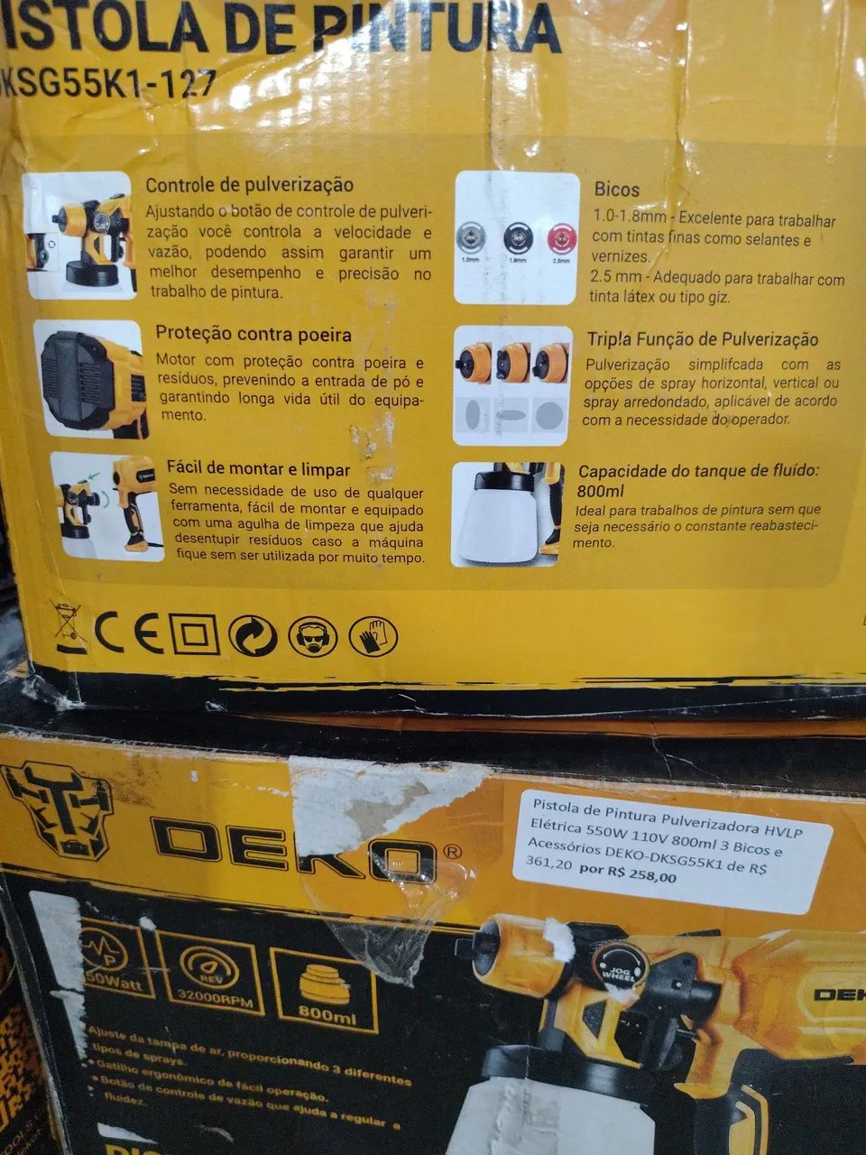 Pistola de Pintura 550W 127V Deko - Foto 3
