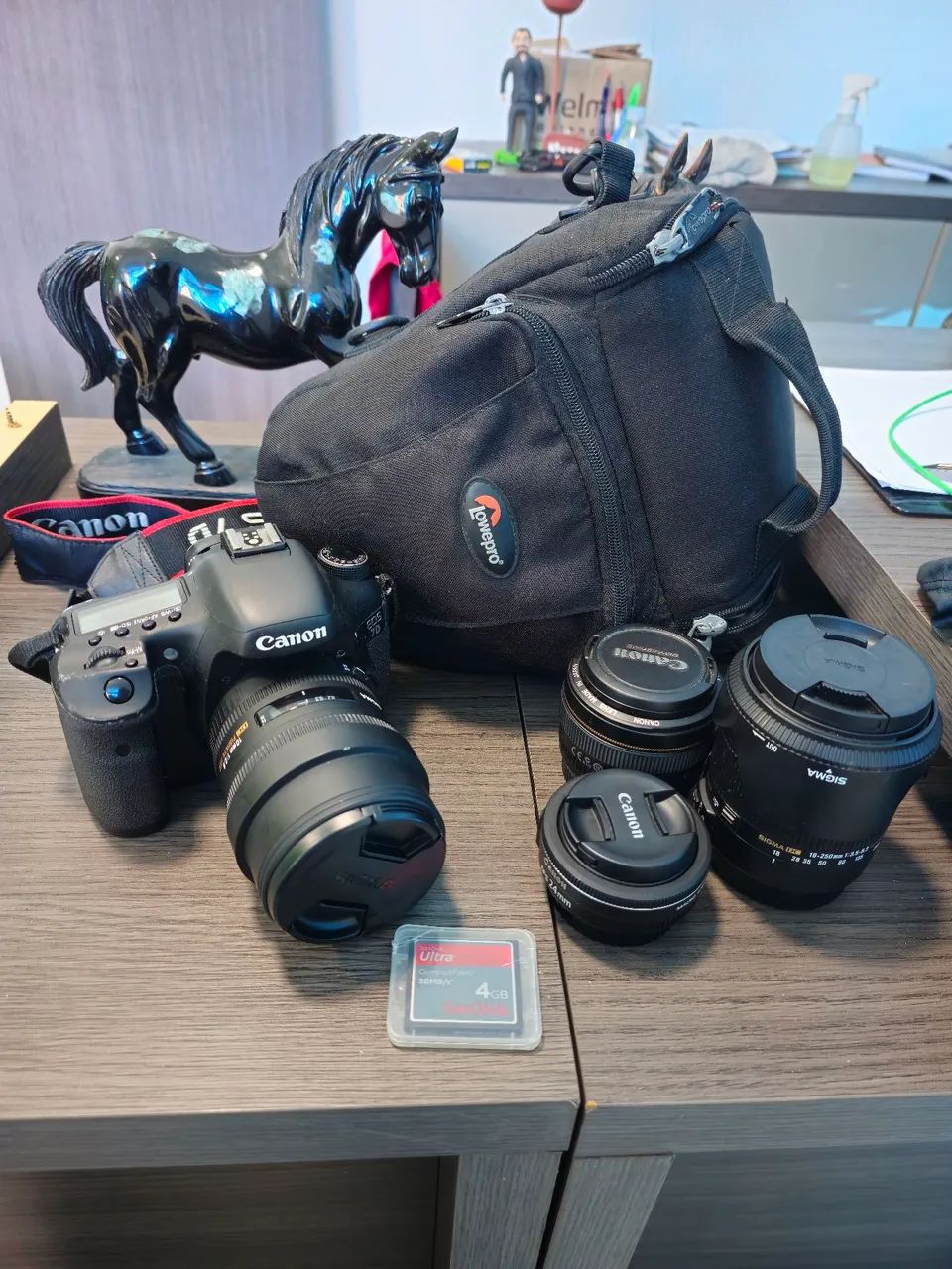 Câmera fotográfica canom +lentes