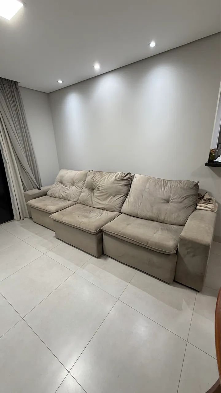 Sofá retrátil reclinável 3 lugares - Foto 3