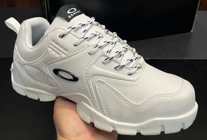 Tênis Oakley Stratus Couro Cor: Branco/Bege Premium Masculino Disponível 38 ao 43 (Foto Re - Foto 6