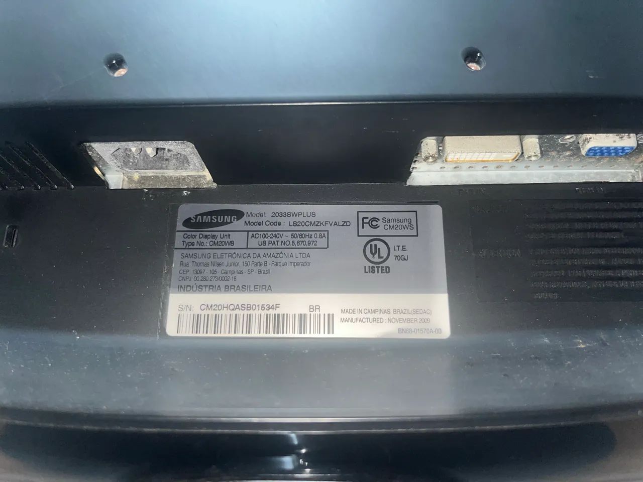 Monitor Samsung 20 Polegadas 2033SWPLUS - Foto 2